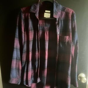 American Eagle Outfitters Purple Plaid Shirt